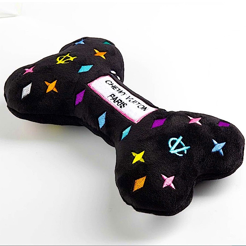 ‼️LAST ONE‼️🎉HP🎉🆕🐶🖤HAUTE DIGGITY DOG: LARGE Black Monogram Bone